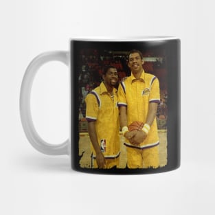 Magic Johnson and Kareem Abdul Jabbar of The Los Angeles Lakers, 1984 Mug